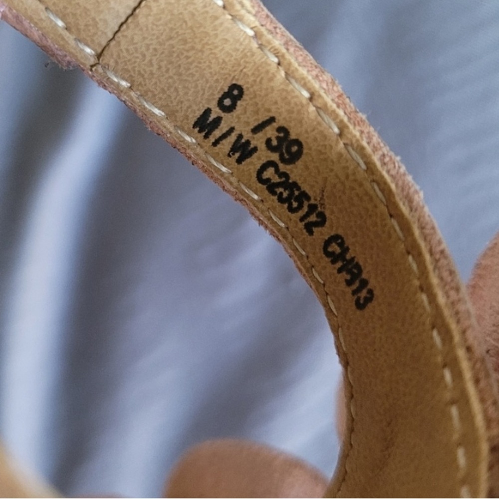 B.O.C Born Out Of Concept leather Blush Pink Nude Floral Flat Sandals Size 39/8 - Picture 16 of 16